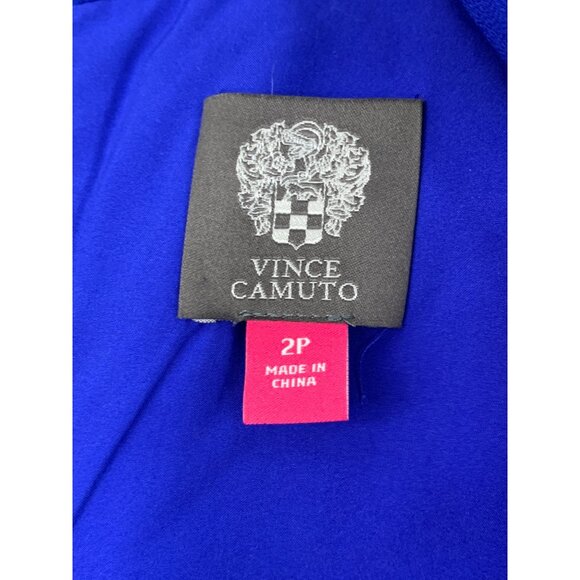 Vince Camuto 2P Tie Neck Flutter Sleeve Blue Mini Dress $138 8744 Chiffon - Picture 10 of 12